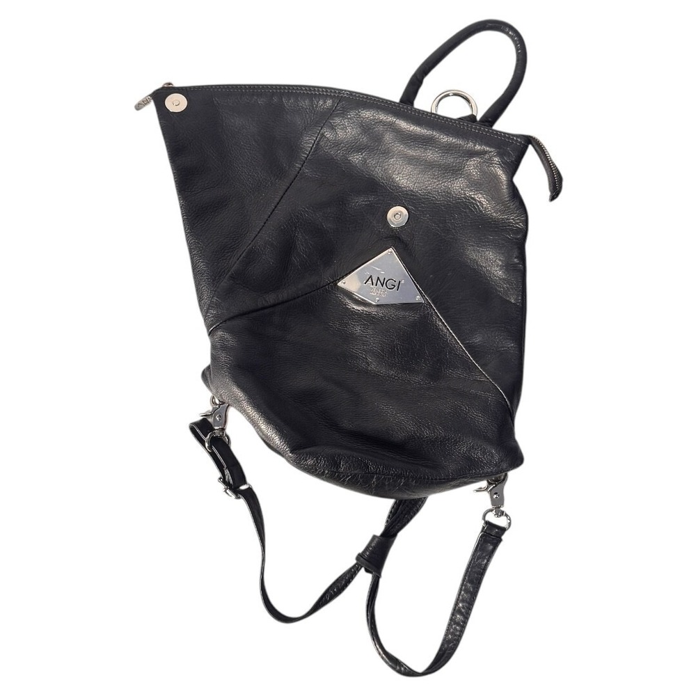 Renato Angi Venezia Shoulder‎ black leather bag Made in Italy